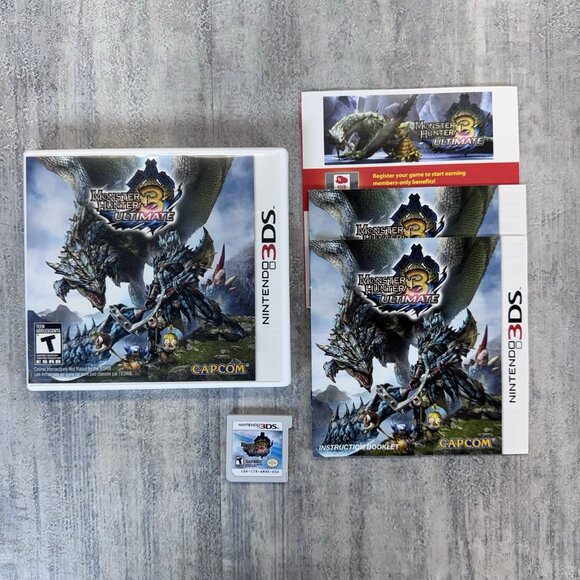 Monster Hunter 3 Ultimate (Nintendo 3DS) - CIB Complete - Picture 1 of 5